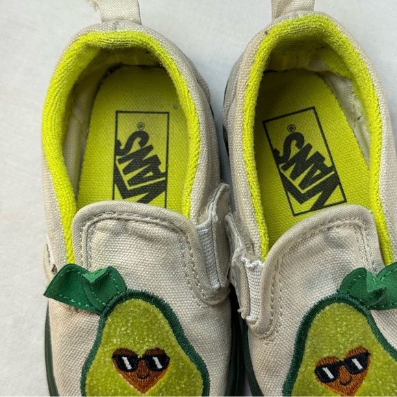 Vans Kids Avocado Green Slip-On Sneakers - Picture 2 of 11